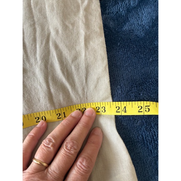 H&M Linen Blend Beige Long Sleeve Button Up Men's M Preppy Casual Soft NWT (P13) - Picture 9 of 10